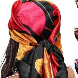 Vibrant Silk/Satin Scarfs 3PCS